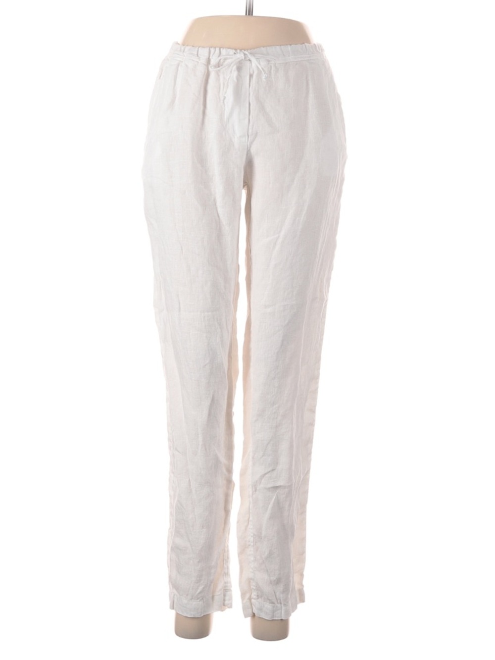 CP Shades White Straight-Leg Linen Pants